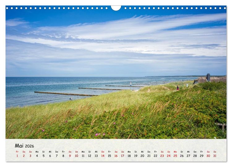 Produktbild: Fischland-Dar&szlig;-Zingst - Zwischen Bodden und Ostsee (Wandkalender 2026 DIN A3 quer), CALVENDO Monatskalender