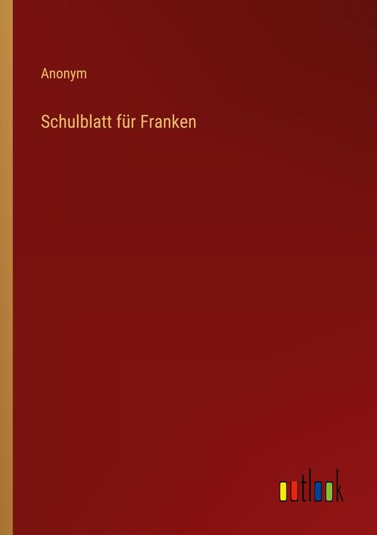 Produktbild: Schulblatt f&uuml;r Franken