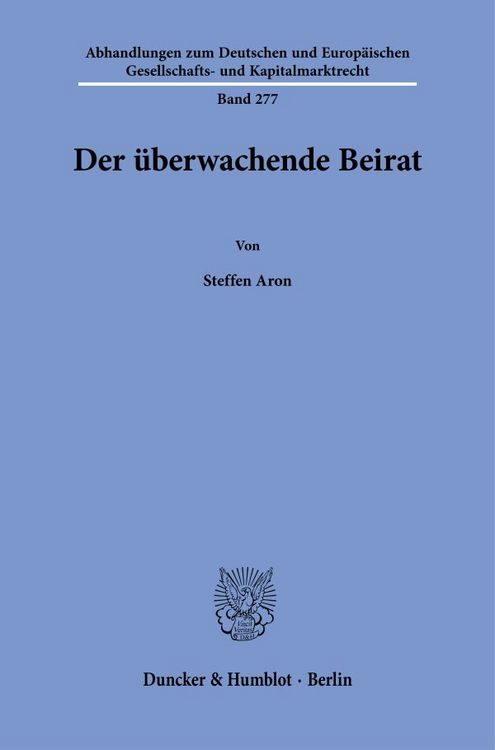Produktbild: Der &uuml;berwachende Beirat