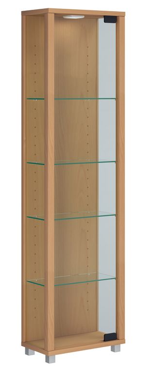 Produktbild: Holz Glas Stand Vitrine Sammelvitrine Edana Mini