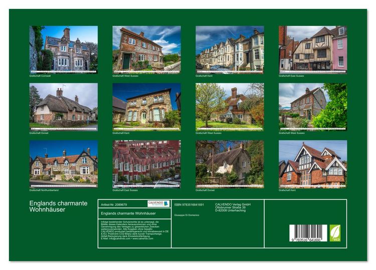 Produktbild: Englands charmante Wohnh&auml;user (Wandkalender 2026 DIN A3 quer), CALVENDO Monatskalender