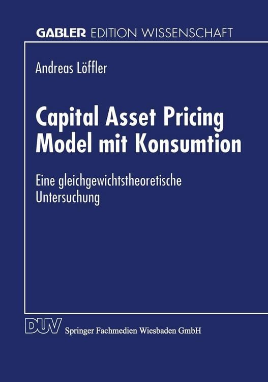 Produktbild: Capital Asset Pricing Model mit Konsumtion