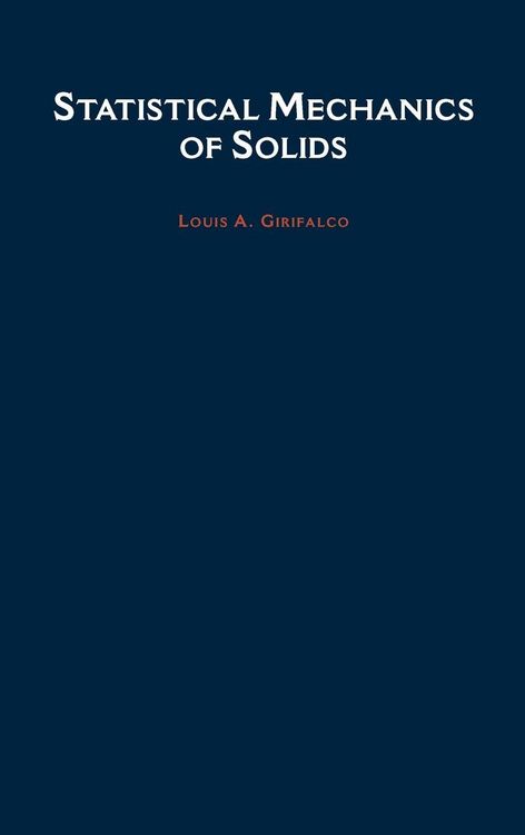Produktbild: Statistical Mechanics of Solids