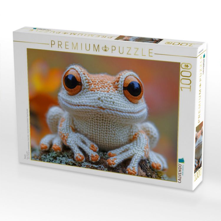 Produktbild: CALVENDO Puzzle Frosch | 1000 Teile Lege-Gr&ouml;&szlig;e 64x48cm Foto-Puzzle f&uuml;r gl&uuml;ckliche Stunden