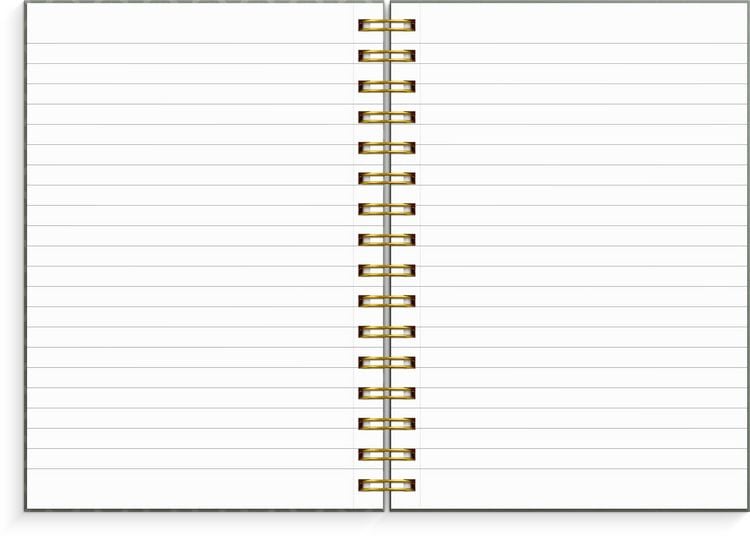 Produktbild: Burde Notizbuch A5 green pattern