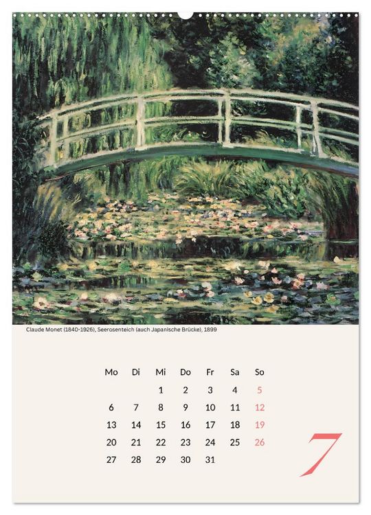 Produktbild: Claude Monet Impressionen 2026 (hochwertiger Premium Wandkalender 2026 DIN A2 hoch), Kunstdruck in Hochglanz