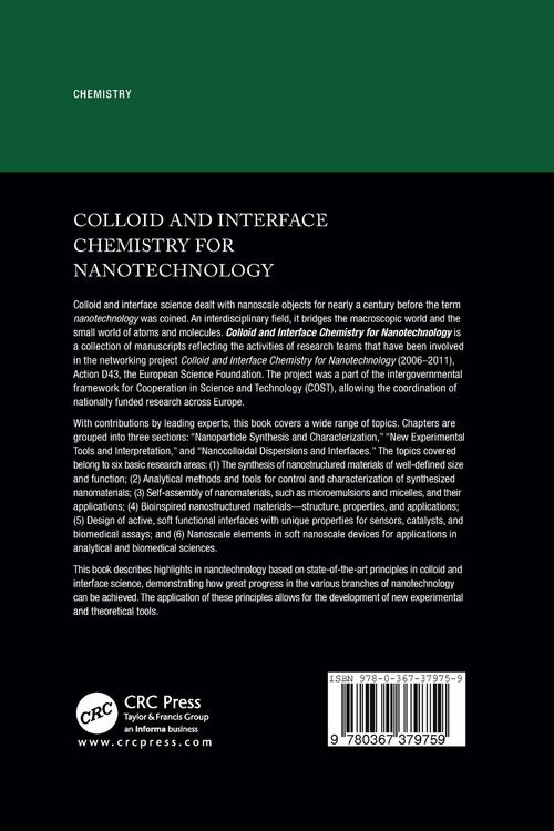 Produktbild: Colloid and Interface Chemistry for Nanotechnology