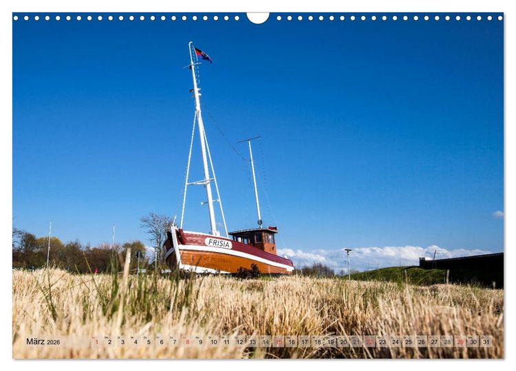 Produktbild: Norddeich Spaziergang vom Hafen bis zum Strand (Wandkalender 2026 DIN A3 quer), CALVENDO Monatskalender