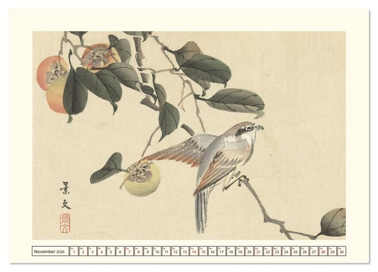 Produktbild: Bl&uuml;te und Feder (Wandkalender 2026 DIN A2 quer), CALVENDO Monatskalender