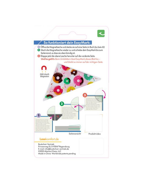 Produktbild: Easymark Donuts - Dein smartes Magnet-Lesezeichen