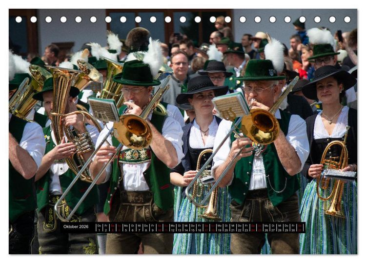 Produktbild: Maibaum aufstellen (Tischkalender 2026 DIN A5 quer), CALVENDO Monatskalender