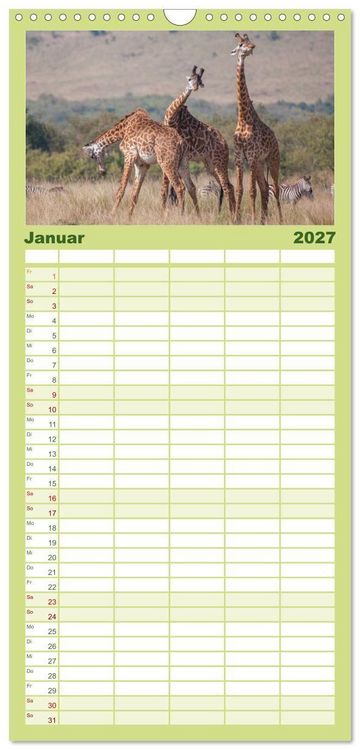 Produktbild: Familienplaner 2027 - Emotionale Momente: Afrika Wildlife. Part 3. mit 5 Spalten (Wandkalender, 21 x 45 cm) CALVENDO
