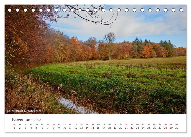 Produktbild: Emsland Impressionen (Tischkalender 2026 DIN A5 quer), CALVENDO Monatskalender