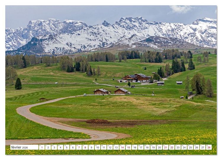 Produktbild: Sites incontournables au Tyrol du Sud (Calendrier mural 2026 DIN A4 vertical), CALVENDO calendrier mensuel