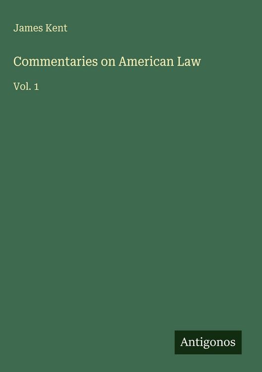 Produktbild: Commentaries on American Law