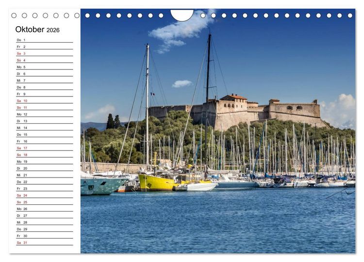 Produktbild: C&Ocirc;TE D&rsquo;AZUR Bezaubernde Orte (Wandkalender 2026 DIN A4 quer), CALVENDO Monatskalender