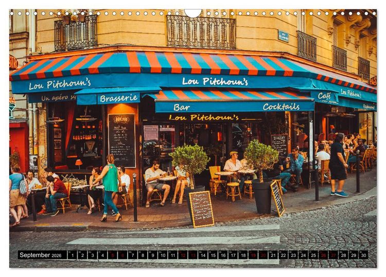 Produktbild: Paris Bistros (Wandkalender 2026 DIN A3 quer), CALVENDO Monatskalender