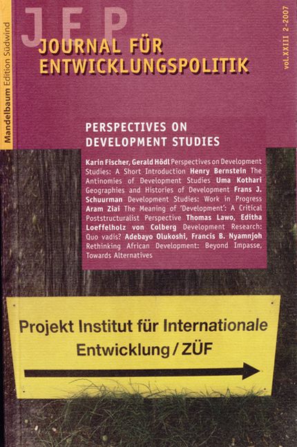 Produktbild: Journal f&uuml;r Entwicklungspolitik 2007/2 - Perspectives on development studies