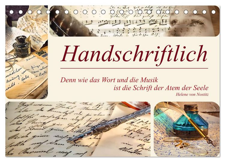 Produktbild: Handschriftlich (Tischkalender 2026 DIN A5 quer), CALVENDO Monatskalender