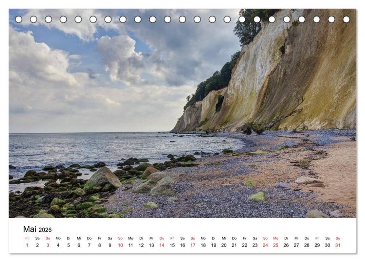 Produktbild: Der Hochuferweg im Jasmund Nationalpark (Tischkalender 2026 DIN A5 quer), CALVENDO Monatskalender