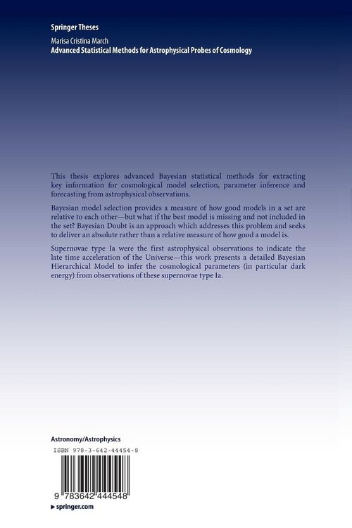 Produktbild: Advanced Statistical Methods for Astrophysical Probes of Cosmology