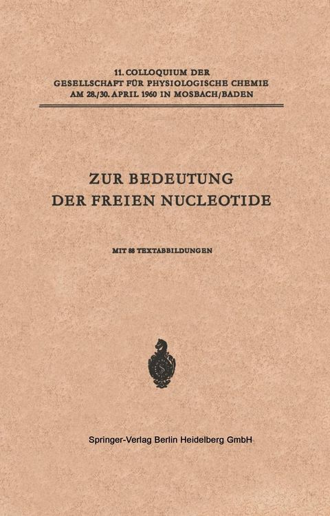 Produktbild: Zur Bedeutung der Freien Nucleotide