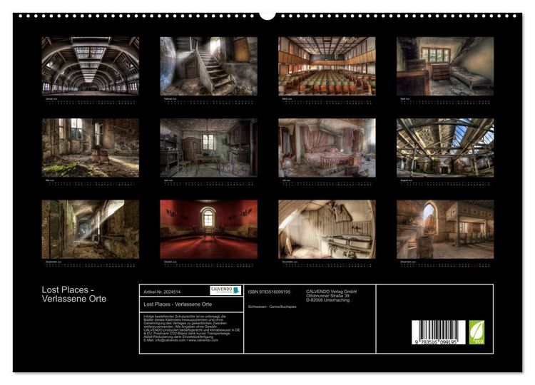 Produktbild: Lost Places - Verlassene Orte (hochwertiger Premium Wandkalender 2026 DIN A2 quer), Kunstdruck in Hochglanz