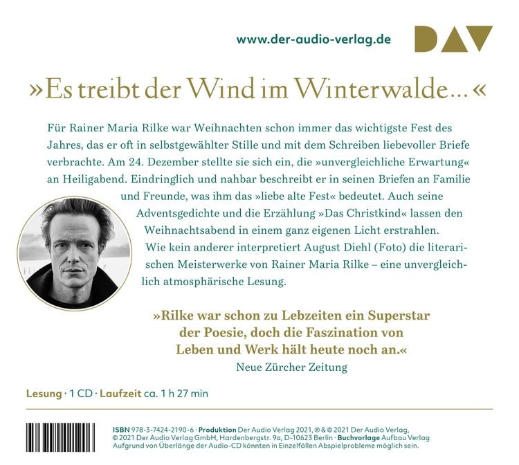 Produktbild: Weihnachten mit Rilke. Briefe und Gedichte