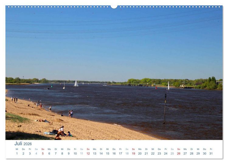 Produktbild: Berne 2026. Impressionen zwischen Weser und Hunte (Wandkalender 2026 DIN A2 quer), CALVENDO Monatskalender