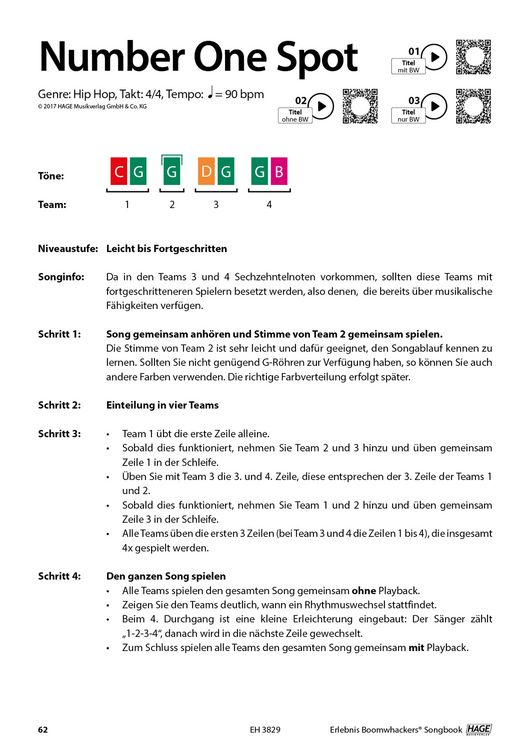 Produktbild: Erlebnis Boomwhackers&reg; Songbook