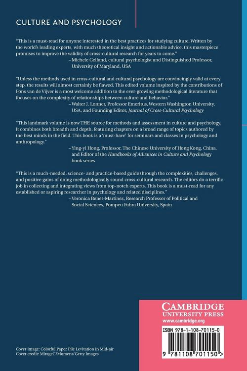 Produktbild: Methods and Assessment in Culture and Psychology