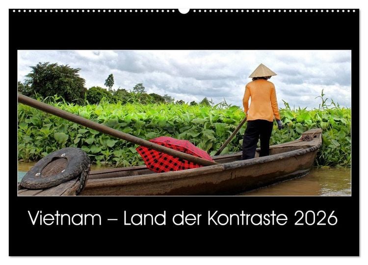 Produktbild: Vietnam &ndash; Land der Kontraste 2026 (Wandkalender 2026 DIN A2 quer), CALVENDO Monatskalender