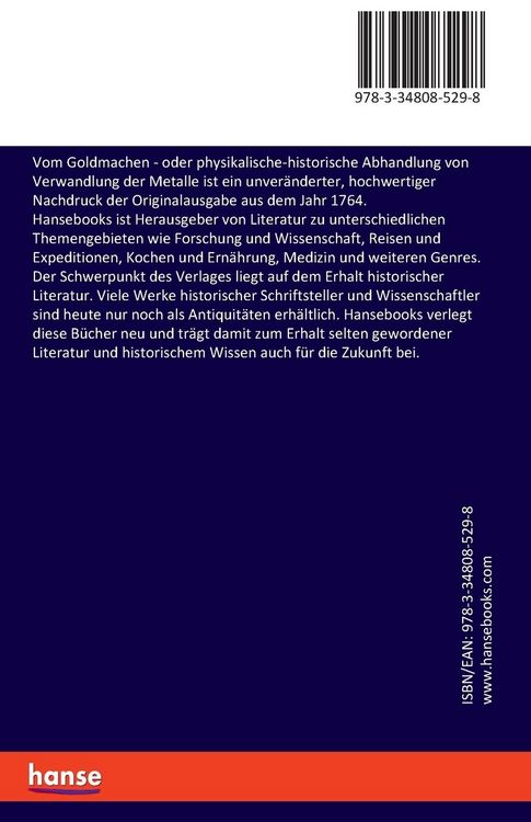 Produktbild: Vom Goldmachen