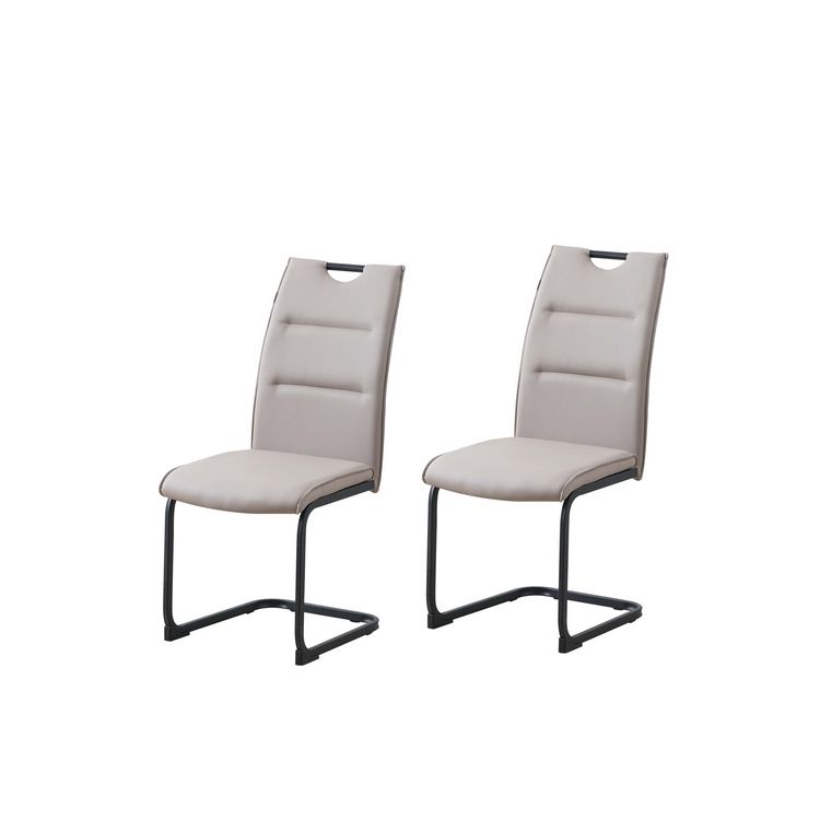 Produktbild: HTI-Living Schwingstuhl 2er Set PU cappuccino DannyP Freischwinger Esszimmerstuhl Kunstleder
