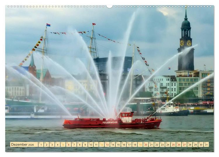 Produktbild: Feuerwehr - weltweit im Einsatz (hochwertiger Premium Wandkalender 2026 DIN A2 quer), Kunstdruck in Hochglanz