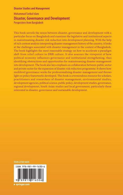 Produktbild: Disaster, Governance and Development