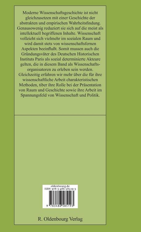 Produktbild: Das Deutsche Historische Institut Paris und seine Gr&uuml;ndungsv&auml;ter
