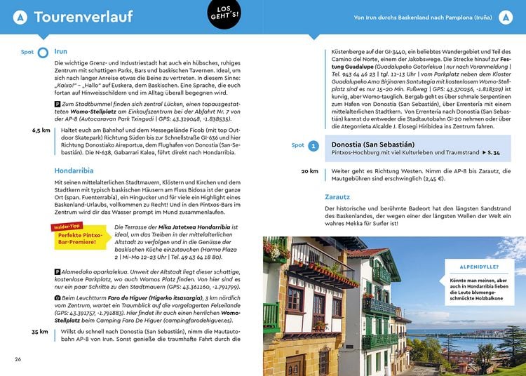 Produktbild: MARCO POLO Camper Guide Nordspanien: Atlantikk&uuml;ste & Pyren&auml;en