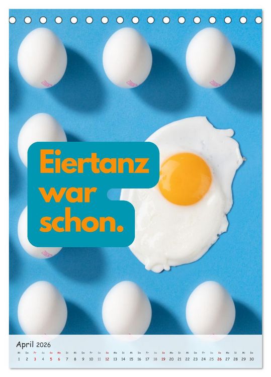Produktbild: Tanz um den hei&szlig;en Brei! (Tischkalender 2026 DIN A5 hoch), CALVENDO Monatskalender