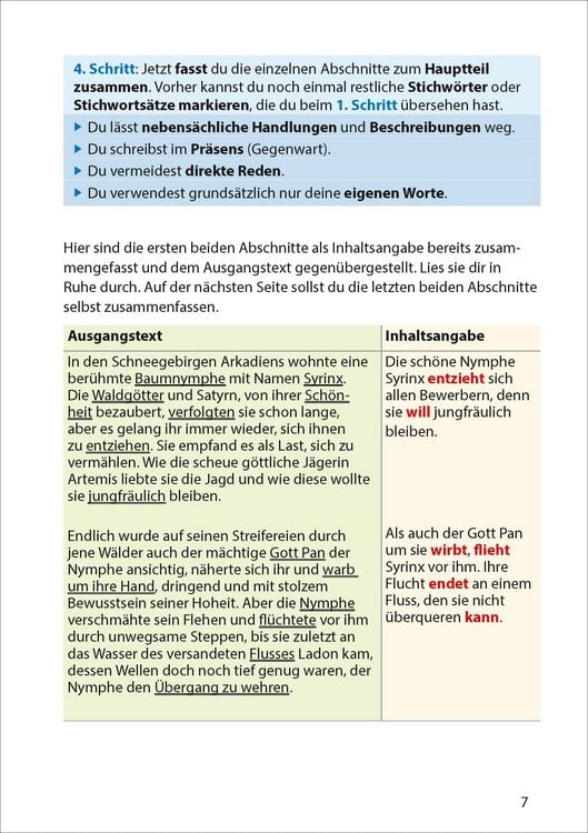 Produktbild: Inhaltsangabe. Aufsatz 7.-9. Klasse, A5-Heft