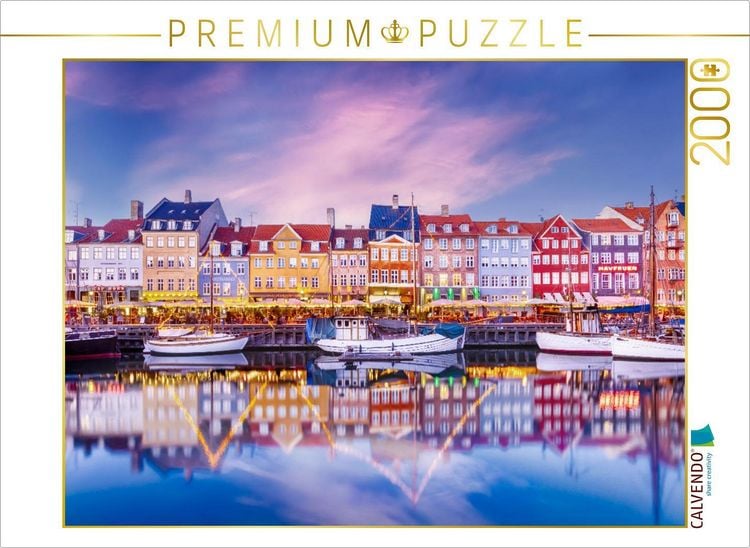 Produktbild: CALVENDO Puzzle Nyhavn am Abend | 2000 Teile Lege-Gr&ouml;&szlig;e 90x67cm Foto-Puzzle f&uuml;r gl&uuml;ckliche Stunden