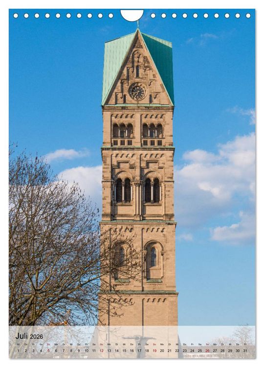 Produktbild: Kirchen in D&uuml;sseldorf (Wandkalender 2026 DIN A4 hoch), CALVENDO Monatskalender