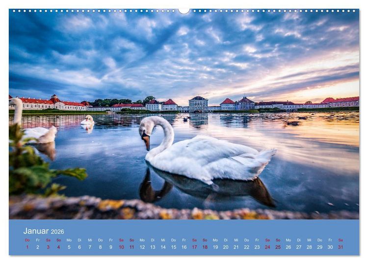 Produktbild: Bezauberndes M&uuml;nchen - Die bayrische Landeshauptstadt und ihr Umland. (Wandkalender 2026 DIN A2 quer), CALVENDO Monatskalender
