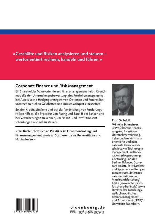 Produktbild: Corporate Finance und Risk Management