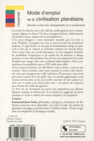 Produktbild: Mode d'emploi de la civilisation plan&eacute;taire