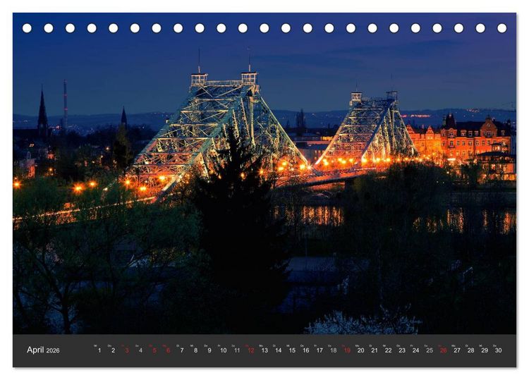 Produktbild: Barockstadt Dresden (Tischkalender 2026 DIN A5 quer), CALVENDO Monatskalender