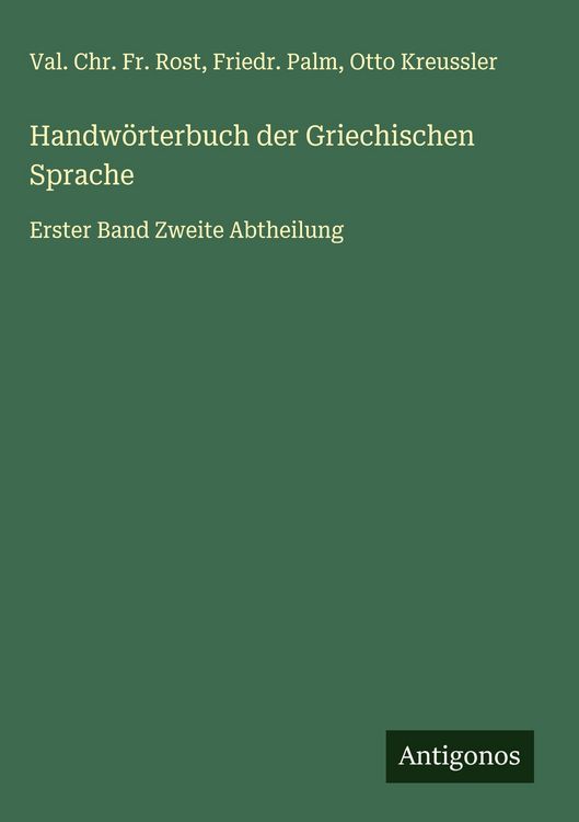 Produktbild: Handw&ouml;rterbuch der Griechischen Sprache