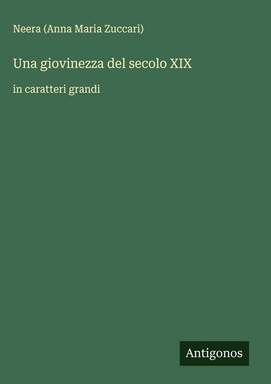 Produktbild: Una giovinezza del secolo XIX