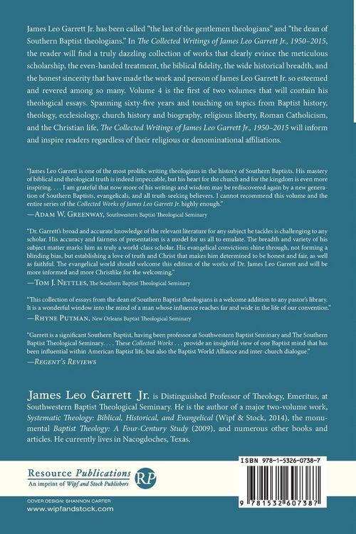 Produktbild: The Collected Writings of James Leo Garrett Jr., 1950-2015