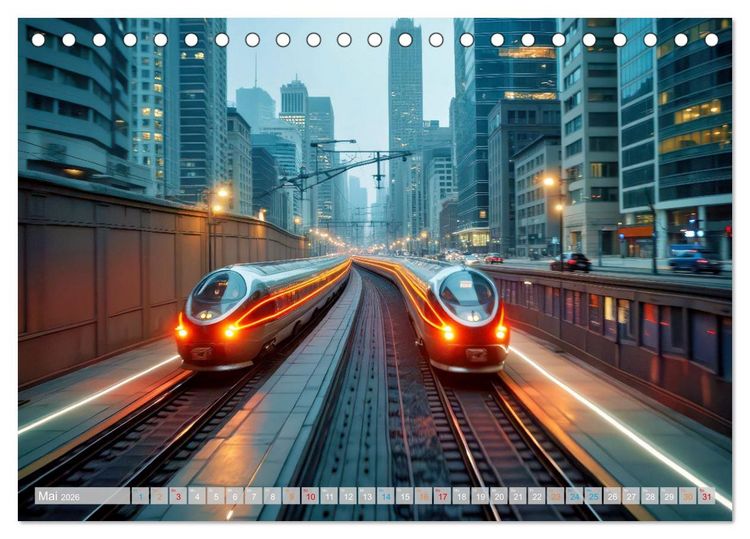 Produktbild: Hightech Z&uuml;ge (Tischkalender 2026 DIN A5 quer), CALVENDO Monatskalender